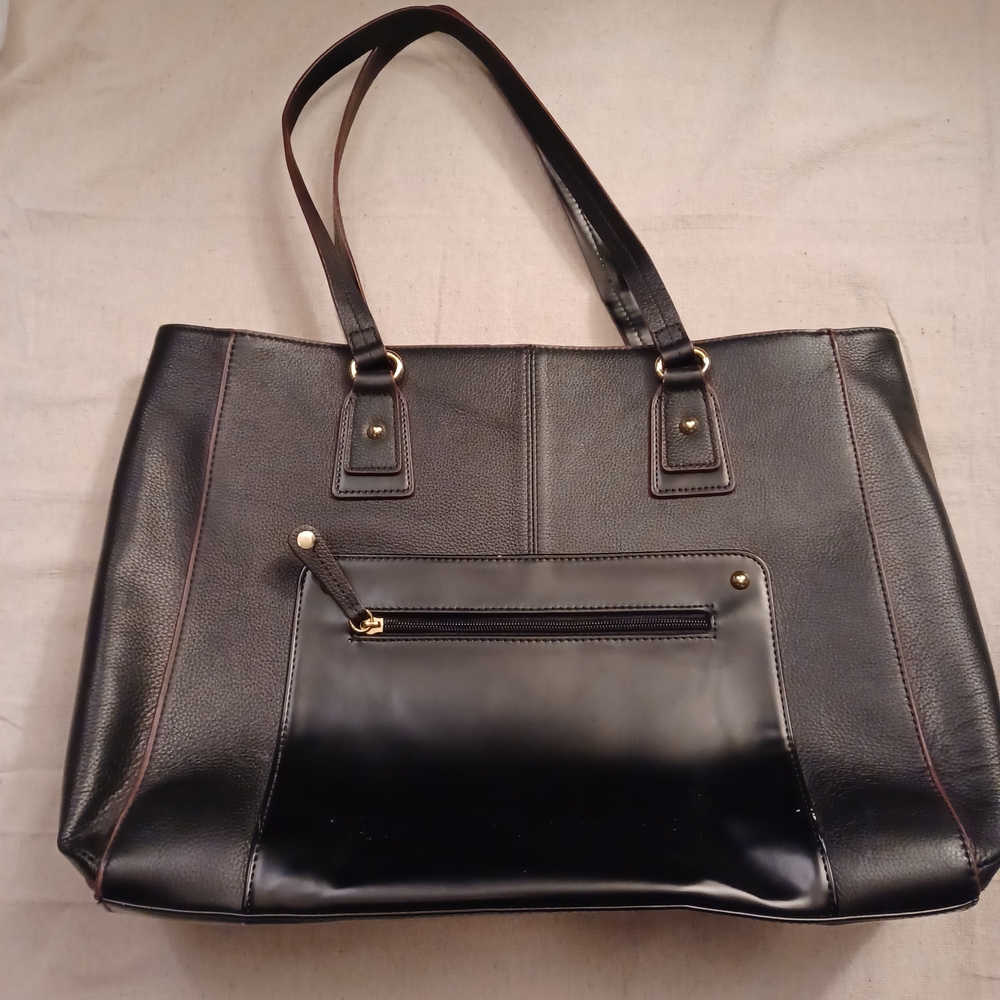 Emma Fox Black Leather Shoulder Bag - Picture 2 of 16